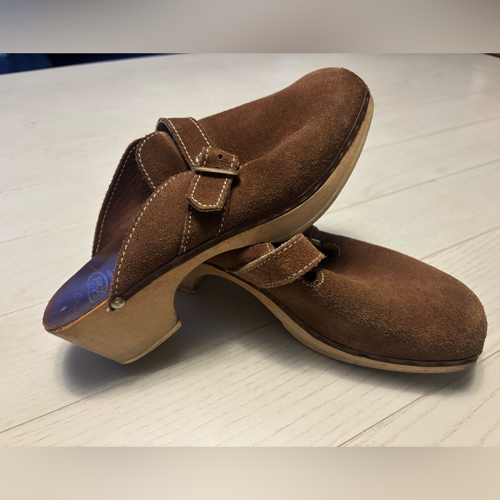 VINTAGE Original Dr Scholl’s clog in pecan size 9